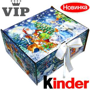 Сладкий подарок на Новый Год в картонной упаковке весом 1200 грамм по цене 2223 руб в Бугульме
