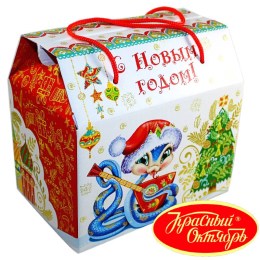 Детский новогодний подарок в картонной упаковке весом 950 грамм по цене 1108 руб в Бугульме